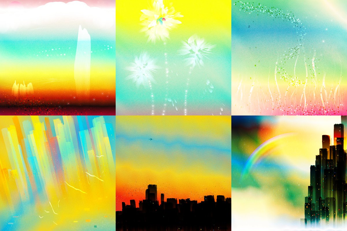 yuanchuan23's tweet image. This time everything starts with CSS #linearGradient. They're not perfect but I tried to catch the feeling the gradients gave to me before they faded away.