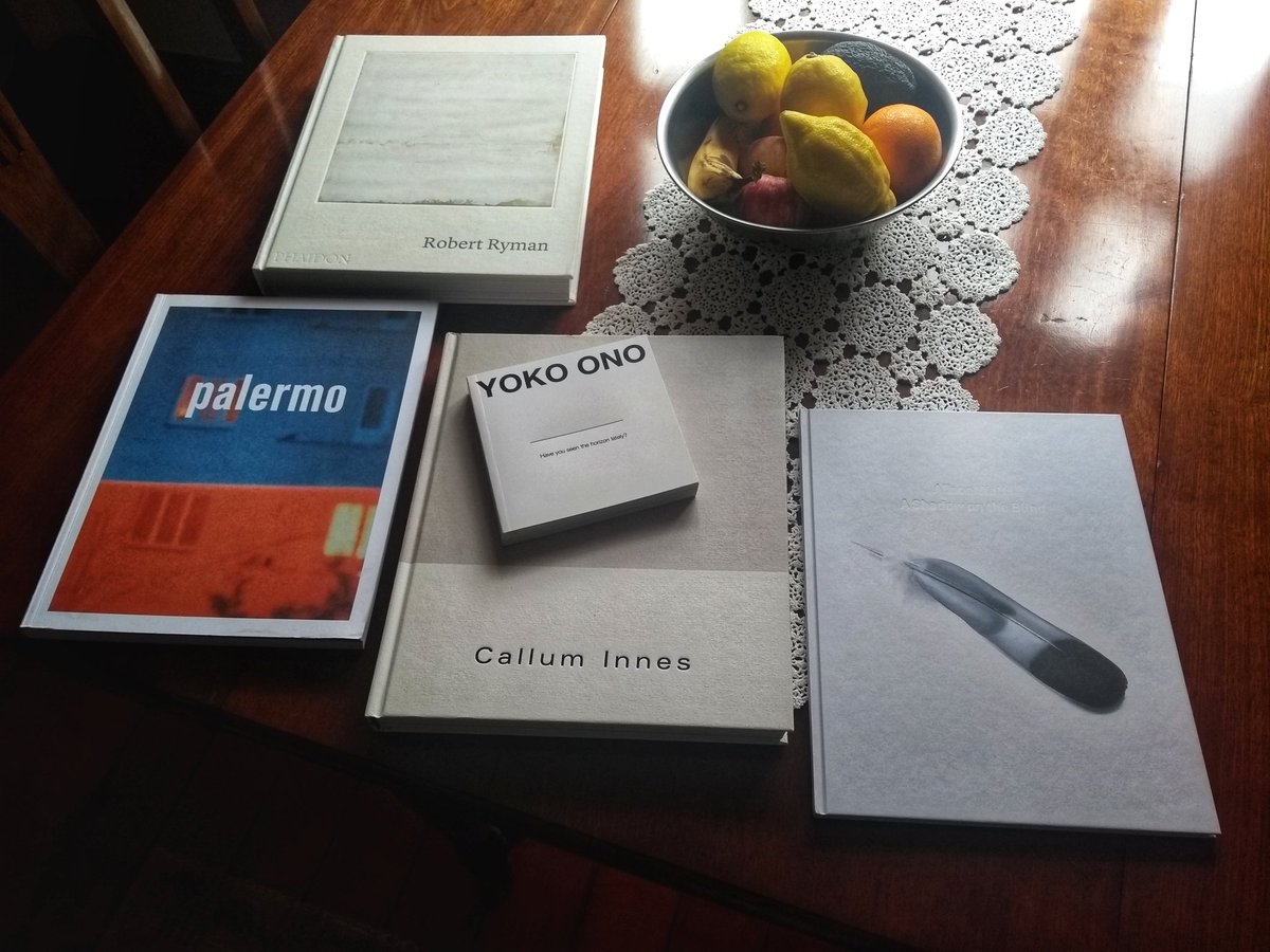 Meikle_Seggie's tweet photo. Morning contemplation. #AlisonWatt #YokoOno #RobertRyman #BlinkyPalermo #CallumInnes @alisonjfwatt @yokoono https://t.co/2p3Nmqjlmh