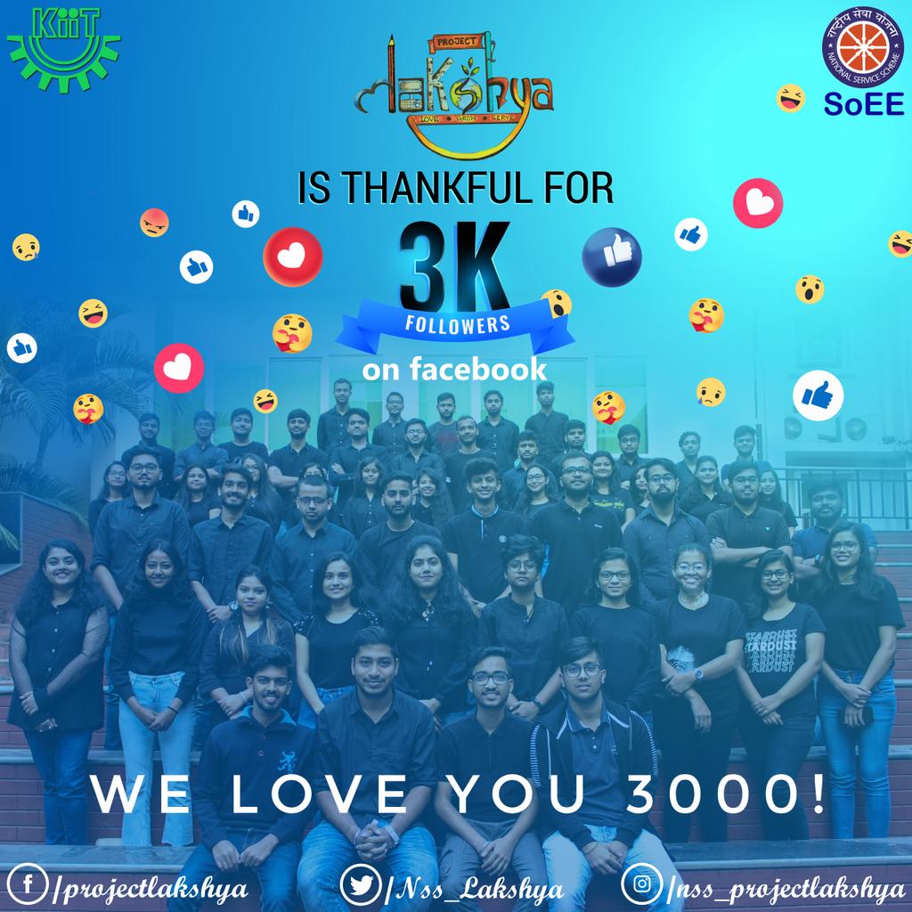 Nss_Lakshya's tweet photo. A big thank you goes to each and everyone who have helped Project Lakshya reach this new milestone . The journey isn't over yet and this milestone will surely encourage us to move forward and work harder for the welfare of the society.
#3kfollowers #ThankYou 
#NSS_SOEE #KIIT https://t.co/mC4owzAUKh