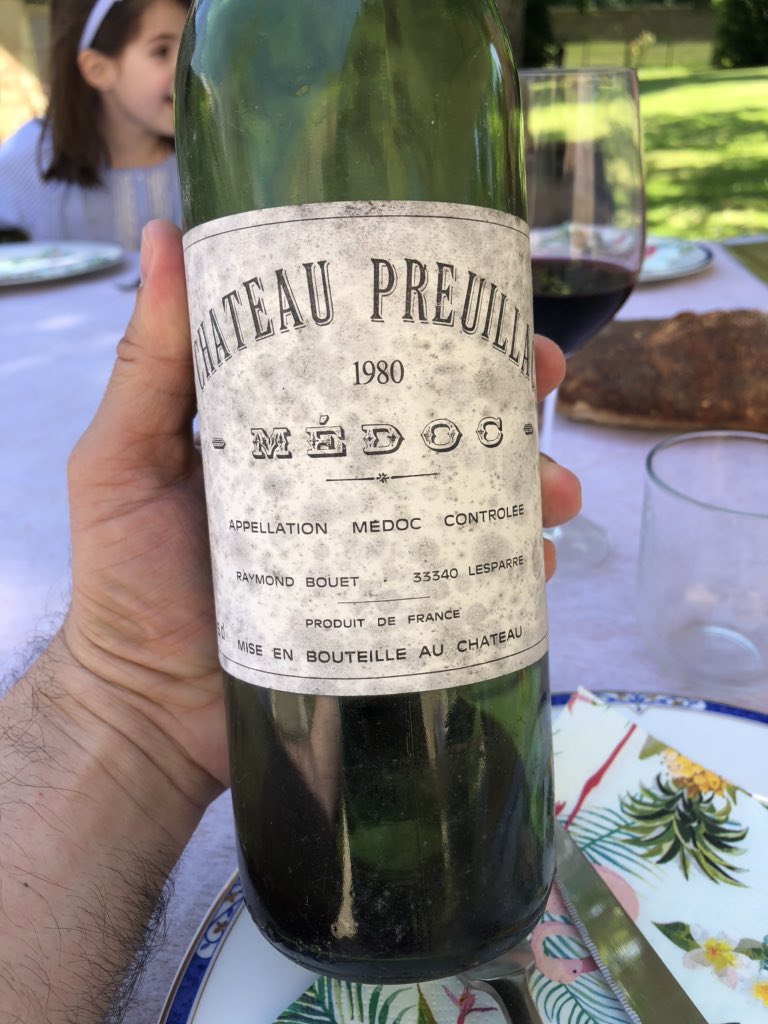 NicoDelage's tweet image. #Bu Château Preuillac 1980 🍷
Des tannins tout doux. Nouvelle occasion de se dire : « pfiiuuuu pourquoi on ne l’a pas bu avant, pourquoi laisse nos bouteilles si longtemps en cave bordel ? » #Deconvinement #Buvez