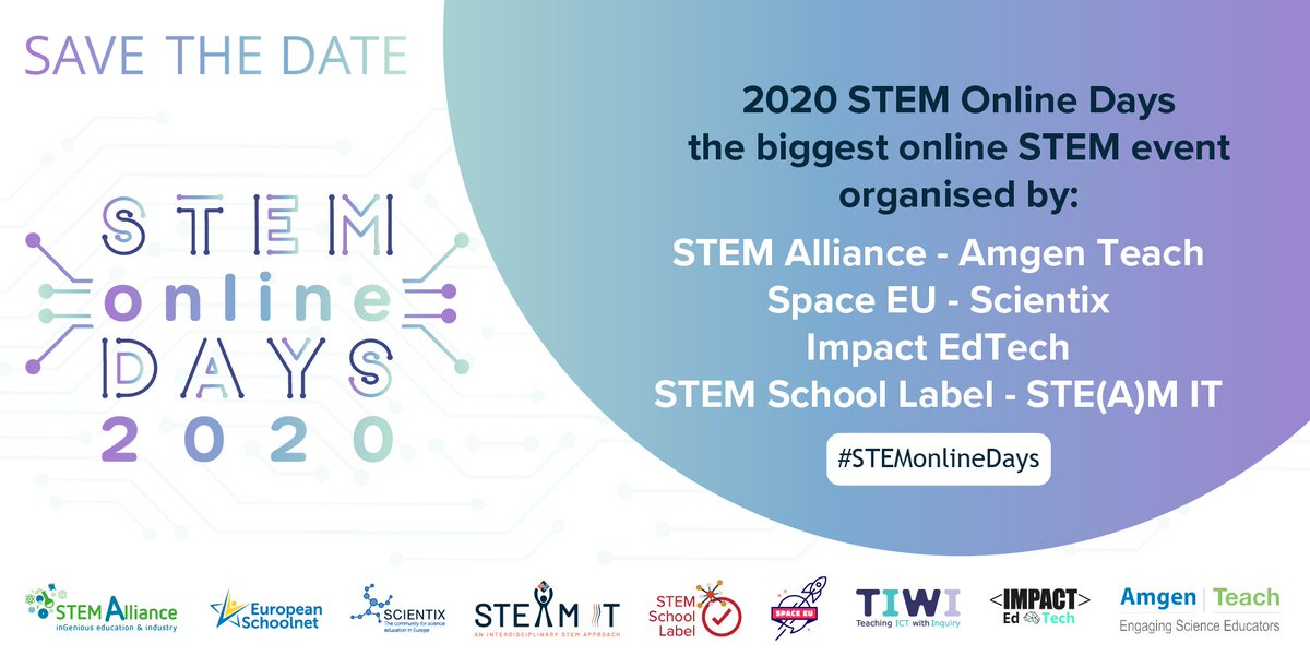 Arkadaşlar, Mesleki gelişiminiz için öğretmenler, eğitimciler ve STEM eğitimi ile ilgilenen herkes için ücretsiz ve kolayca erişilebilir çevrimiçi #STEM etkinlikleri içeren STEM Çevrimiçi Günlerine #STEMonlineDays katılabilirsiniz: bit.ly/STEMonlineDays