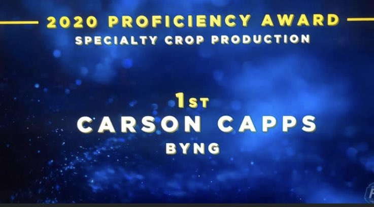 TexomaLbot1836's tweet photo. Proud of Carson Capps from Byng Okla. 1st place FFA Specialty Crops Production Okla. Way to go CD.  Go Pokes https://t.co/w5Dnq0zSzU