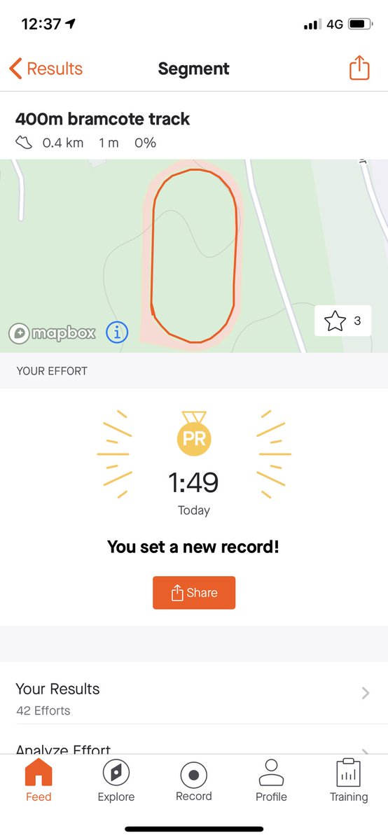 TGibiino's tweet photo. Last time shot on this #runningtrack as I move next weekend. Got a lovely #stravasegment PR, which makes Saturday so much sweeter! ✌🏾 #runningpics #strava #emf @HOKAONEONE #garmin https://t.co/CVAA3eno2K