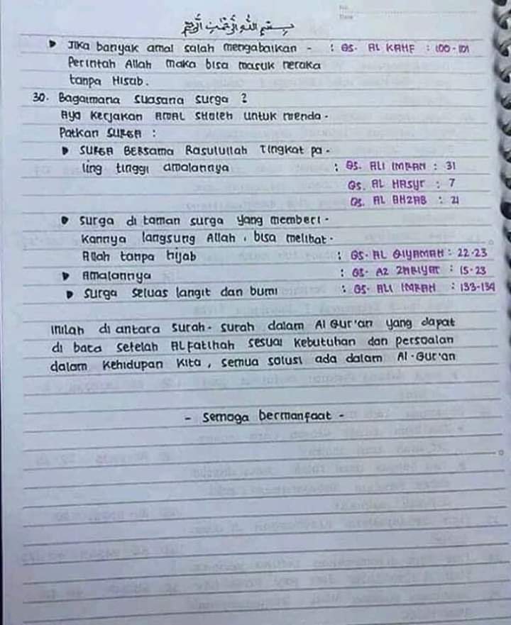 MasyaAllah..tulisan ust. Adi Hidayat rapi.., simpan dulu untuk belajar &amp; semoga bisa aku amalkan...🙏🙏