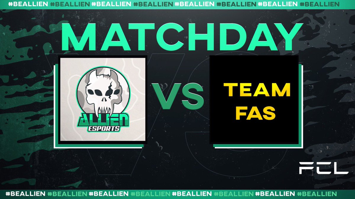 AllienEsports's tweet photo. #MatchDay 🗣📢

🗓Jornada 6 

@AllienEsports 🆚 #TeamFAs 

🏆 @FCLSpain_ 

⏰ 17:00 🇪🇸

🖥 https://t.co/FVKsOyDjNy 

#BeAllien #Invasión 💚👽 https://t.co/pUVX4Yit8e