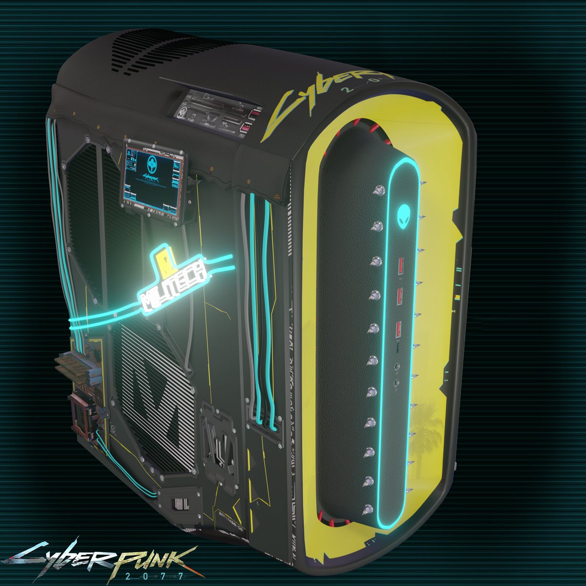 Anim3dJ's tweet photo. Here you can see 3/4 view of the model. #CyberUpYourPC @CDPROJEKTRED @CyberpunkGame @Alienware @SteelSeries https://t.co/gvB3oQ2VGU