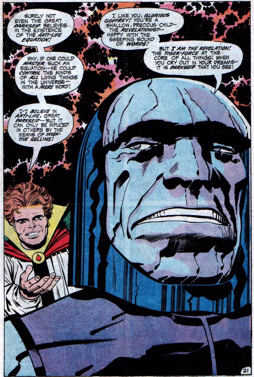 “The Toger-Force at the core of all things” may be Kirby’s best invented phrase ever. Both corny and frightening, and thus perfect for superheroes. What is it? No one can explain it, but everyone knows what it means.