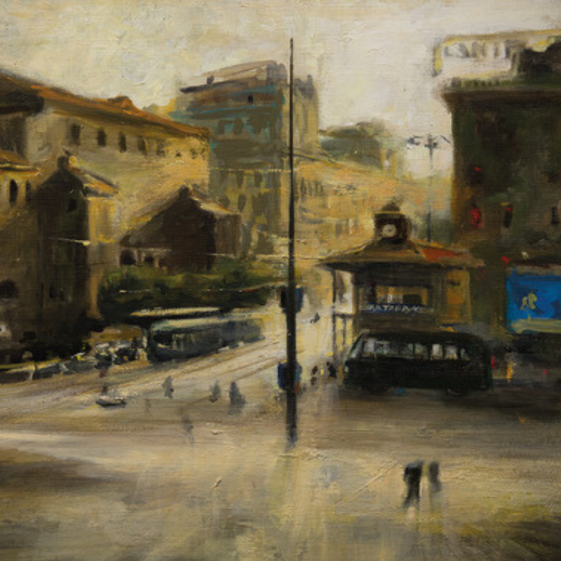 Sesto giorno di #MuseumWeek. #VillaZito aderisce all’hashtag #TecnologiaMW con l’opera di 
Ugo Attardi, Piazzale Flaminio, 1954
#Togetherness #MuseumWeek #MuseumsForCulture #MuseumsFromHome #StayHome #ShareCulture #technologyMW #civitasocial #fondazionesicilia