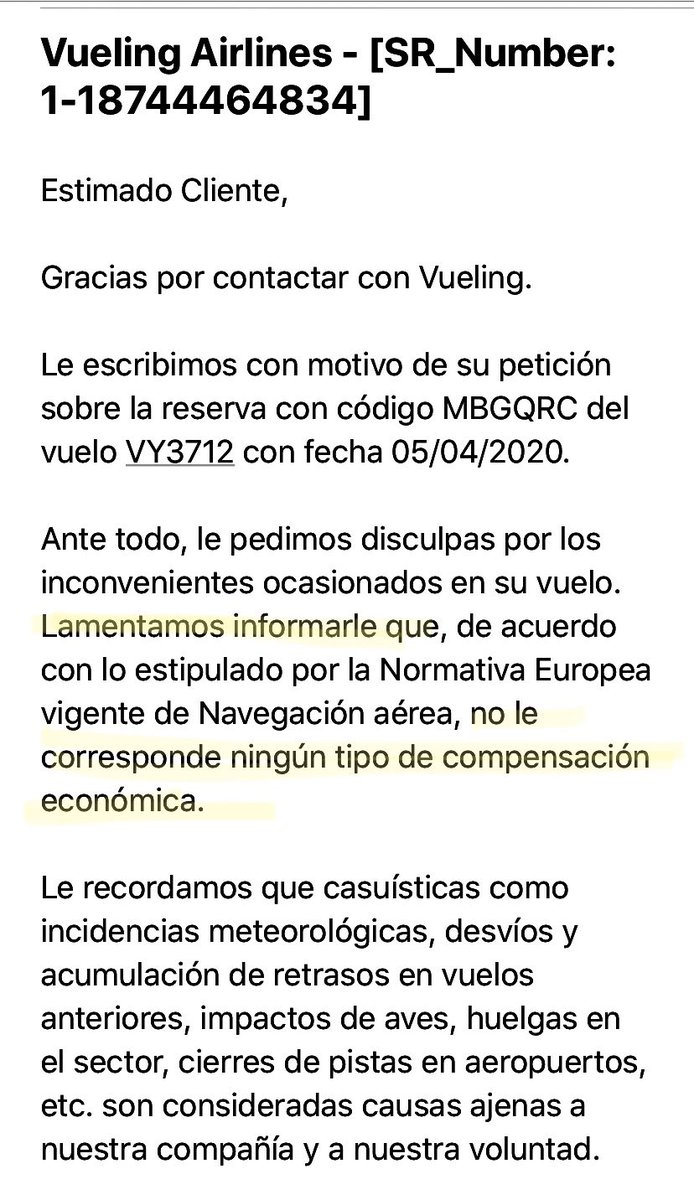 #vueling no ofrece vuelos alternativos. Nos cancelan el vuelo por #COVID19 y tenemos que asumir los clientes las pérdidas económicas #indignada #NoHayDerecho #abuso