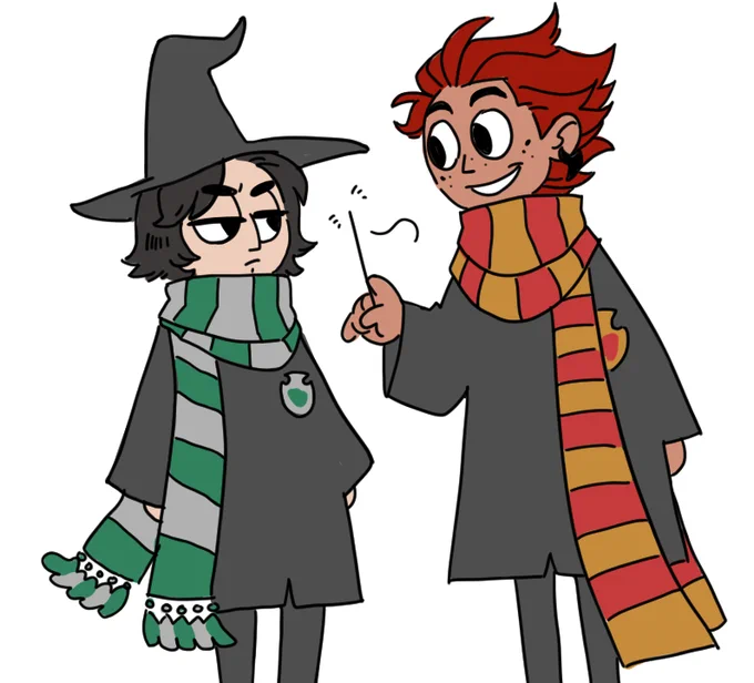 becomes a degenerate and makes a harry potter au with ocs 
