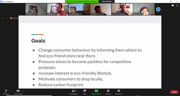 hackthewaste's tweet photo. Team 3 (The Innovators) pitching their Biostore application.
#hackthewaste #businet #ucll #BelgiumCampus #BA #fhict #avans #DobaBusinessSchool #doba #credentify1 #virtualhackathon https://t.co/1IuXWetCK7