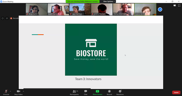 hackthewaste's tweet photo. Team 3 (The Innovators) pitching their Biostore application.
#hackthewaste #businet #ucll #BelgiumCampus #BA #fhict #avans #DobaBusinessSchool #doba #credentify1 #virtualhackathon https://t.co/1IuXWetCK7