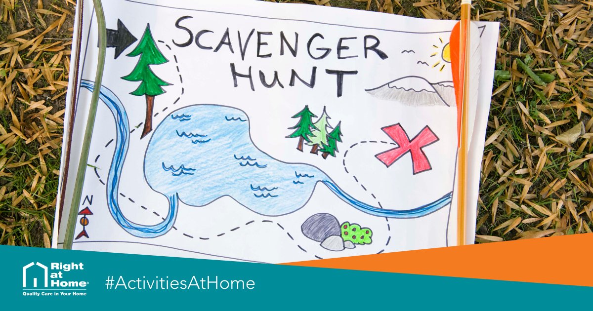 #ActivitiesAtHome - a scavenger hunt! 
Put together a list of household objects and see who can be the first to find everything on the list!