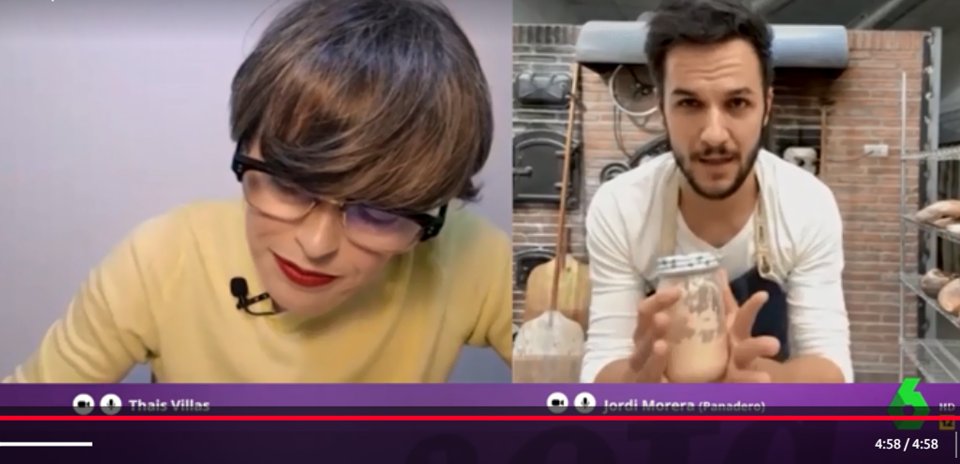 .<a href="/J_Morera/">Jordi Morera Baker</a>, autor del libro #HoyHarásPan, da a Thais Villas algunos consejos de panadero para hacer pan en casa! ¿Te atreves a poner las manos en la masa? Recupera el vídeo de <a href="/El_Intermedio/">El Intermedio</a> atresplayer.com/lasexta/progra…