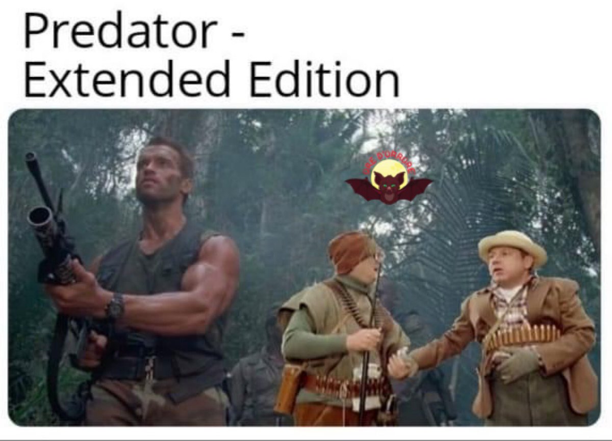 oredorrore's tweet photo. Magnifico film 😂
#predator #predators #predatorhunting #predatorfishing #predatorcontrol #predatory #predatorfish #predatorhelmets #predator2 #predatorhelmet #predator18 #predatorofbeans #predatorinc #predatormanagement #predatorrace #PredatorInstinct #predatorkilling https://t.co/tfLGnkkh4g