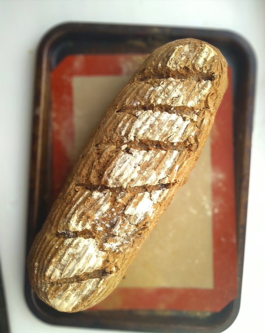 PREPbyFK's tweet photo. Rye Bread.

The dough requires more patience than those calling for strong flours with both the rising and proving stages take twice as long...but I got there!

Still #Notsourdough https://t.co/Shszjegf8J