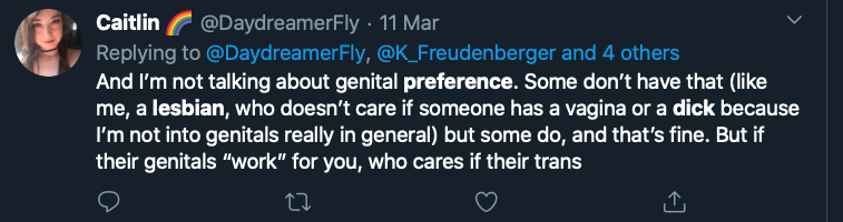 Riley J, Genital Preferences are Transphobic, Dennis. https://www.youtube.com/watch?time_continue=1&v=k5GYlZKfBmI&feature=emb_logo