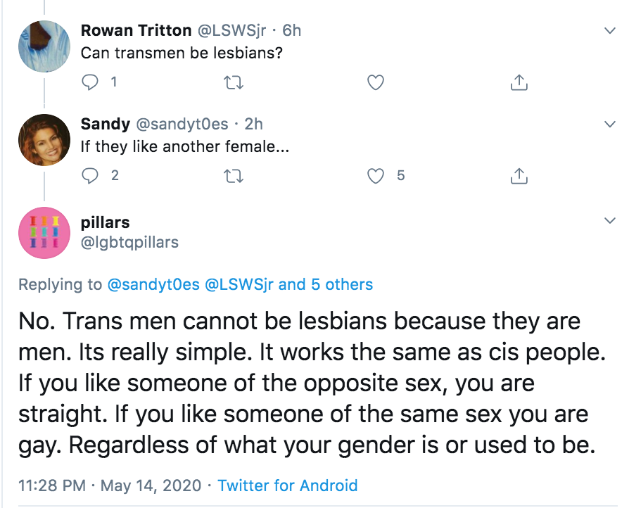 Riley J, Genital Preferences are Transphobic, Dennis. https://www.youtube.com/watch?time_continue=1&v=k5GYlZKfBmI&feature=emb_logo