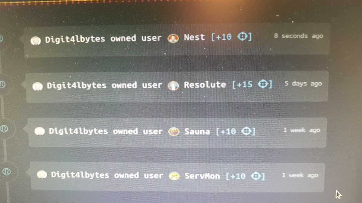_DigitalBytes's tweet photo. 2nd week of don't use 'sploit as challanged by Tom, getting user.. ok.. next Saturday will be try root without 'sploit..
this is a fun game mode to try with out that framework.
@hackthebox_eu #codedhound #oscpprep https://t.co/5FtHS7jbJT