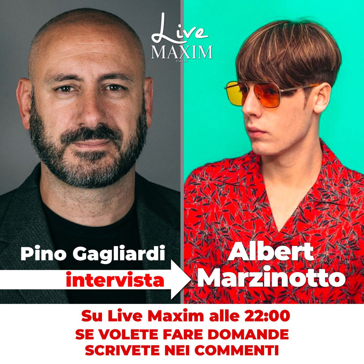 <a href="/albertdj1/">ALBERT Marzinotto</a> sarà ospite questa sera 16 maggio di #LiveMaxim alle 22 sul profilo #instagram di <a href="/MaximItalia/">Maxim Italia</a> #iorestoacasa