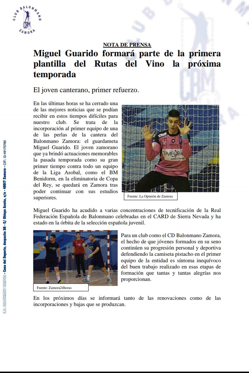 Balonmano Caja Rural de Zamora tweet media