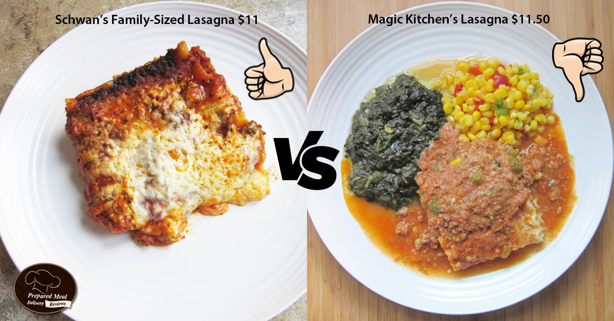 SeniorMealHelp's tweet image. Schwans Lasagna ($6) vs. MagicKitchen's Lasagna ($11.50). Which do you think we found to be a better value and senior meal? Read more at senior-meals.org/Magic-Kitchen
#seniormeals
#seniormealdelivery
#magickitchenreviews