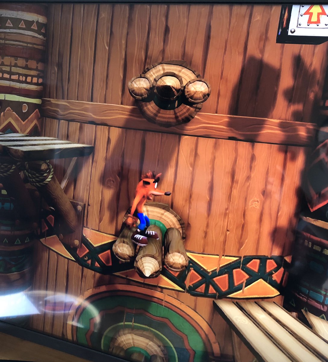 Claireykin's tweet photo. Playing #nsanetrilogy and trying to figure out when we crossed the line from fun to plain frustrating #crashbandicoot @VvisionsStudio #crashone https://t.co/yllfKVaFFa