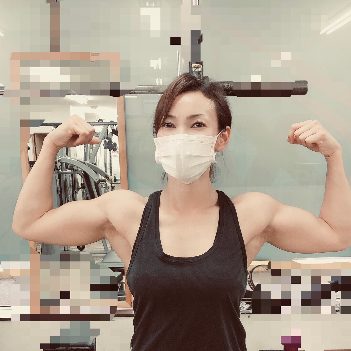 ゴリラになりたい主婦 今日の筋トレ終了 筋トレ歴１年４ヶ月のまだまだ小さい私の体 ゴリラ目指して日々努力 筋トレ最高 筋トレに感謝