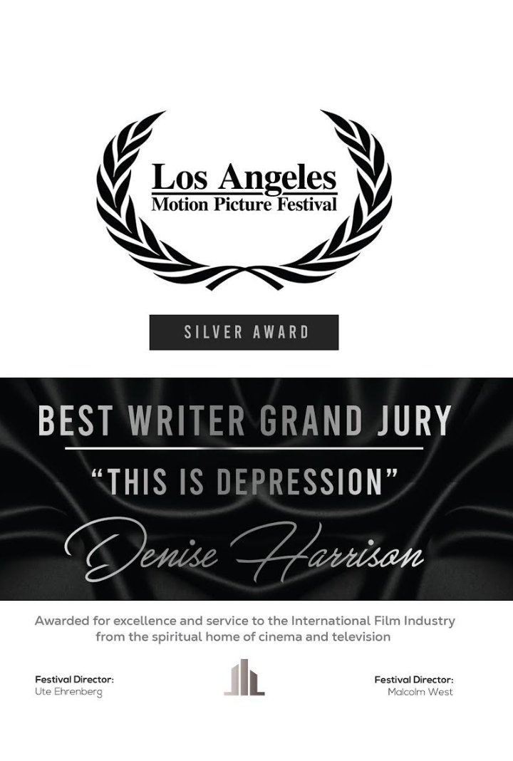 So I've just won this... "Best Writer Grand Jury Silver Award" for writing <a href="/IsDepression_/">This Is Depression</a>  Absolutely ecstatic x #FilmFestival #amwriting