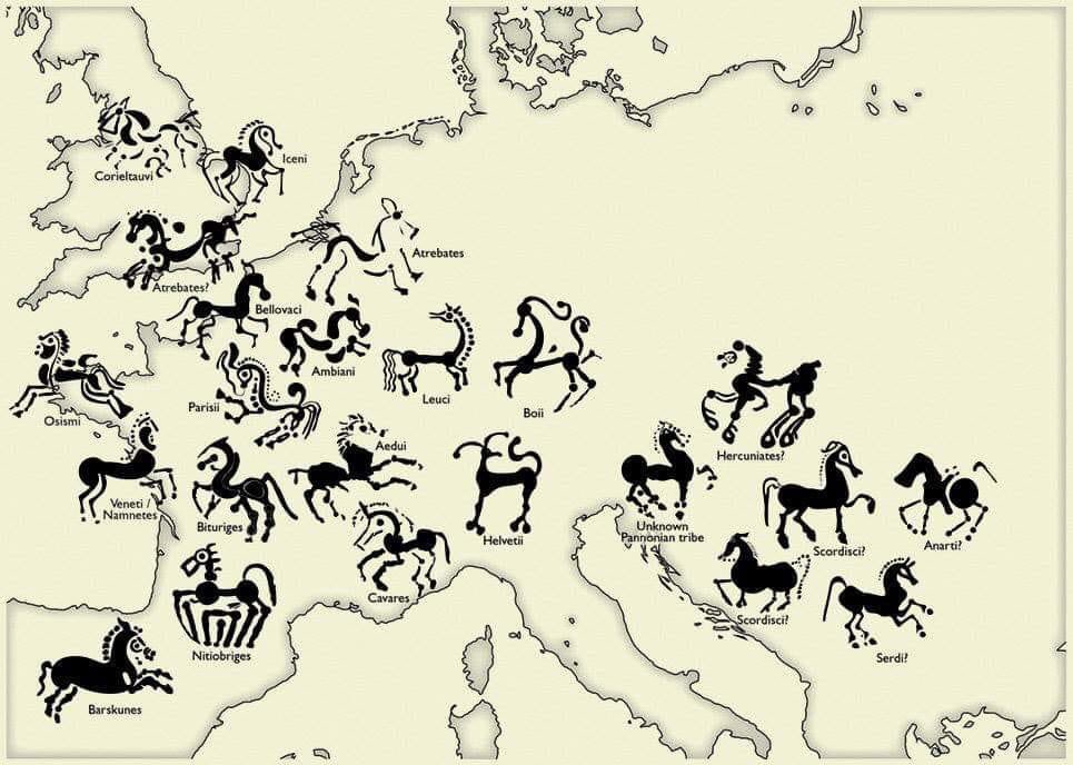 Comment les chevaux étaient représentés selon les régions sur les pièces de monnaie au 1er siècle de notre ère. 
#numismatics