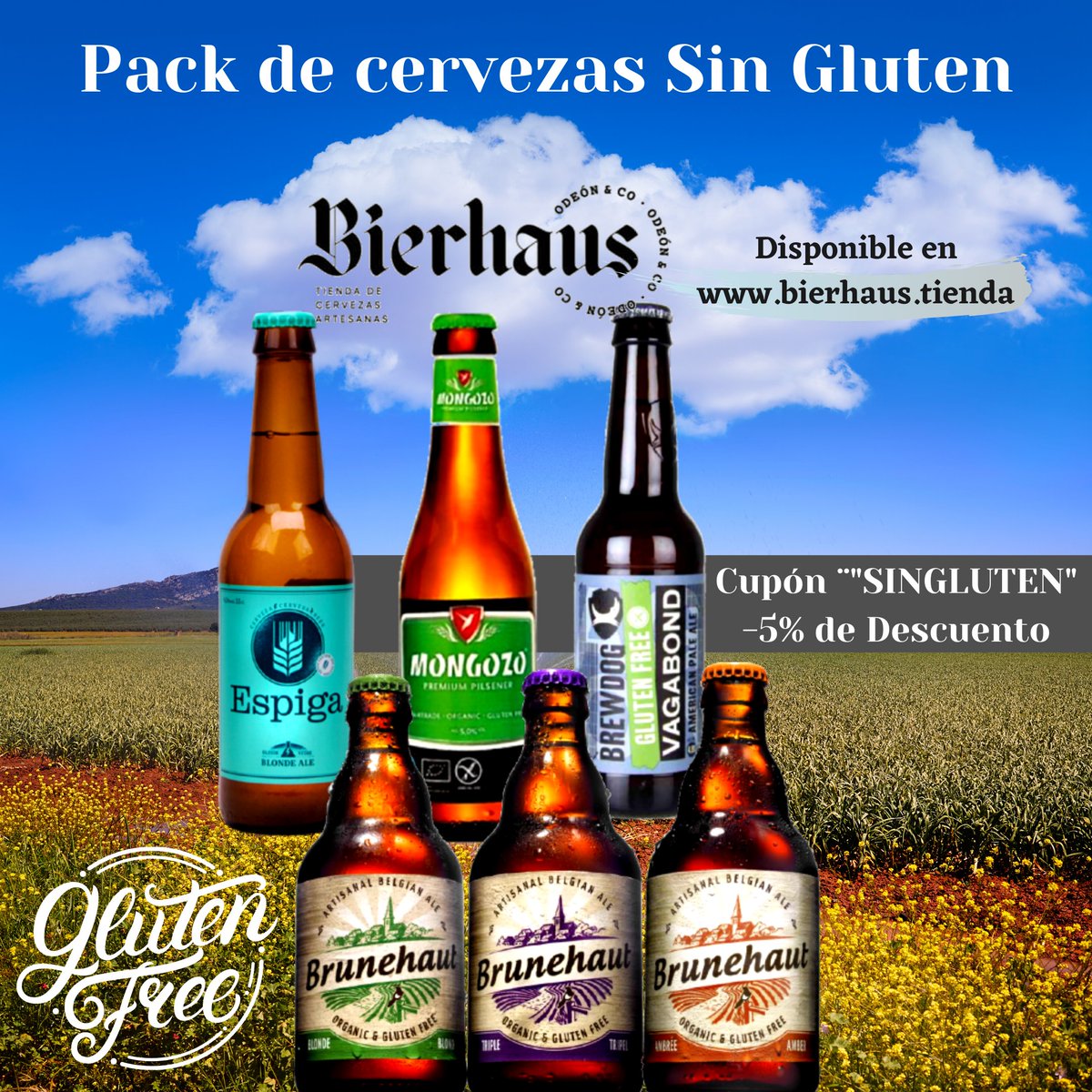 En el #diainternacionaldelceliaco lanzamos nuestro pack personalizarte de cervezas Sin Gluten
-5% de descuento con tu cupón "SINGLUTEN"
#QuedateEnCasa 
#singluten