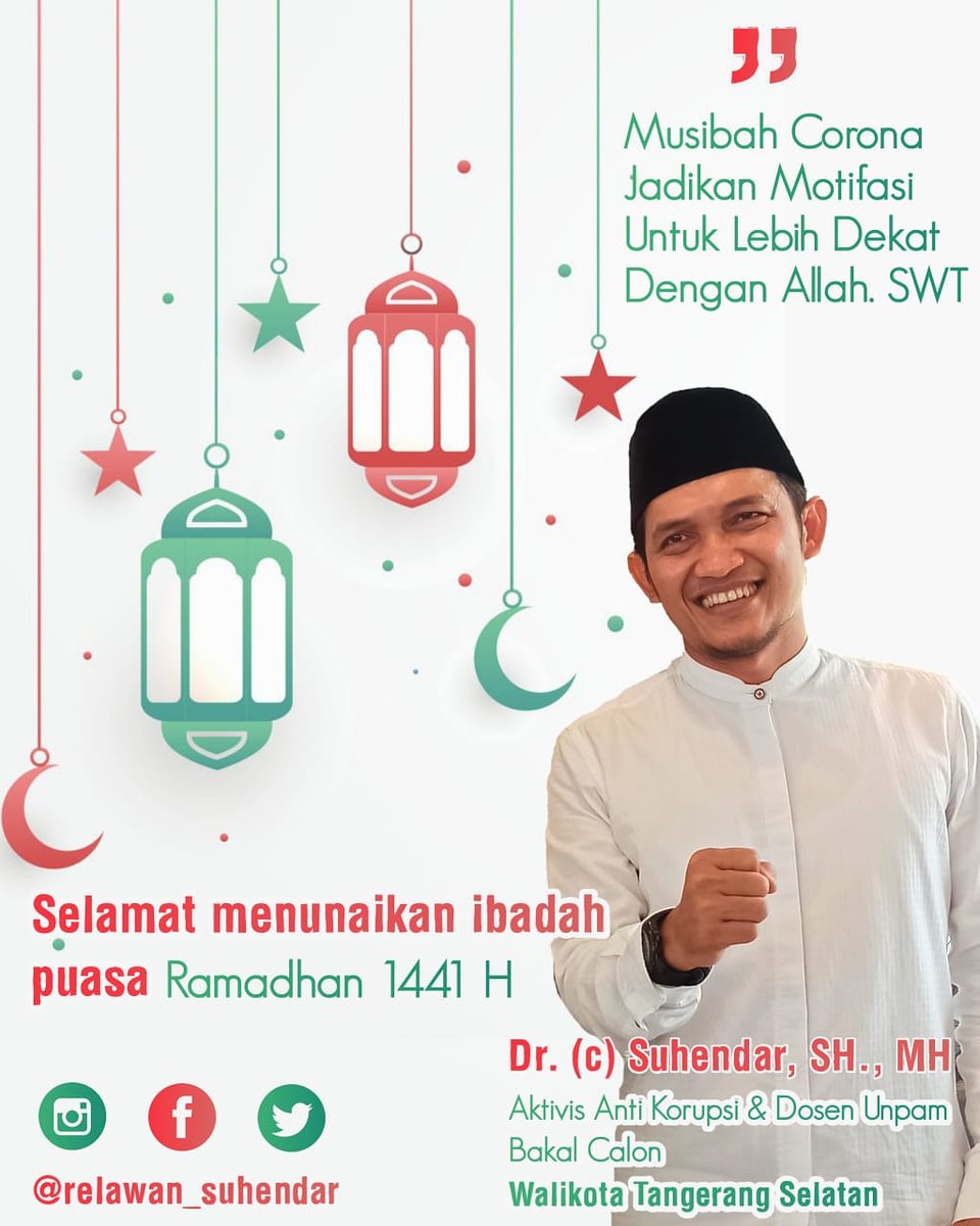 Abizard70116114's tweet photo. Dr Suhendar SH MH
bakal calon walikota Tangsel
#berbagikebaikan
#suhendarfortangsel
#ciputat
#pamulang
#SeTu
#COVID19 
#tangselbaru
#RelawanBergerakLawanCovid 
#VirusCorona 
#RamadhanBerkah 
#tangsel 
#pilkadatangsel
#CoronaUpdate 
#IndonesiaMelawanCovid19 https://t.co/RWPE8BphtW