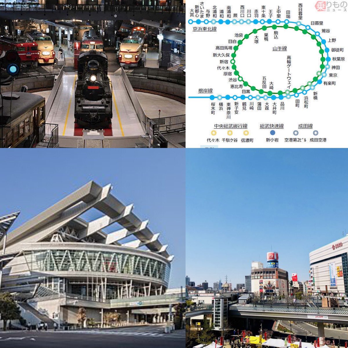 Tomo 34 さいたま 東京から約1時間 横浜から約2時間ととても便利で乗り換えなしで行けます 新幹線だと東京駅 から約30分 鉄道博物館やさいたまスーパーアリーナがあり賑やかですね