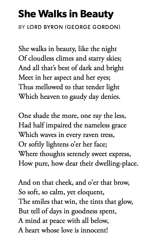 186 She Walks In Beauty by George Gordon, Lord Byron  https://soundcloud.com/user-115260978/186-she-walks-in-beauty-by-george-gordon-lord-byron  #PandemicPoems