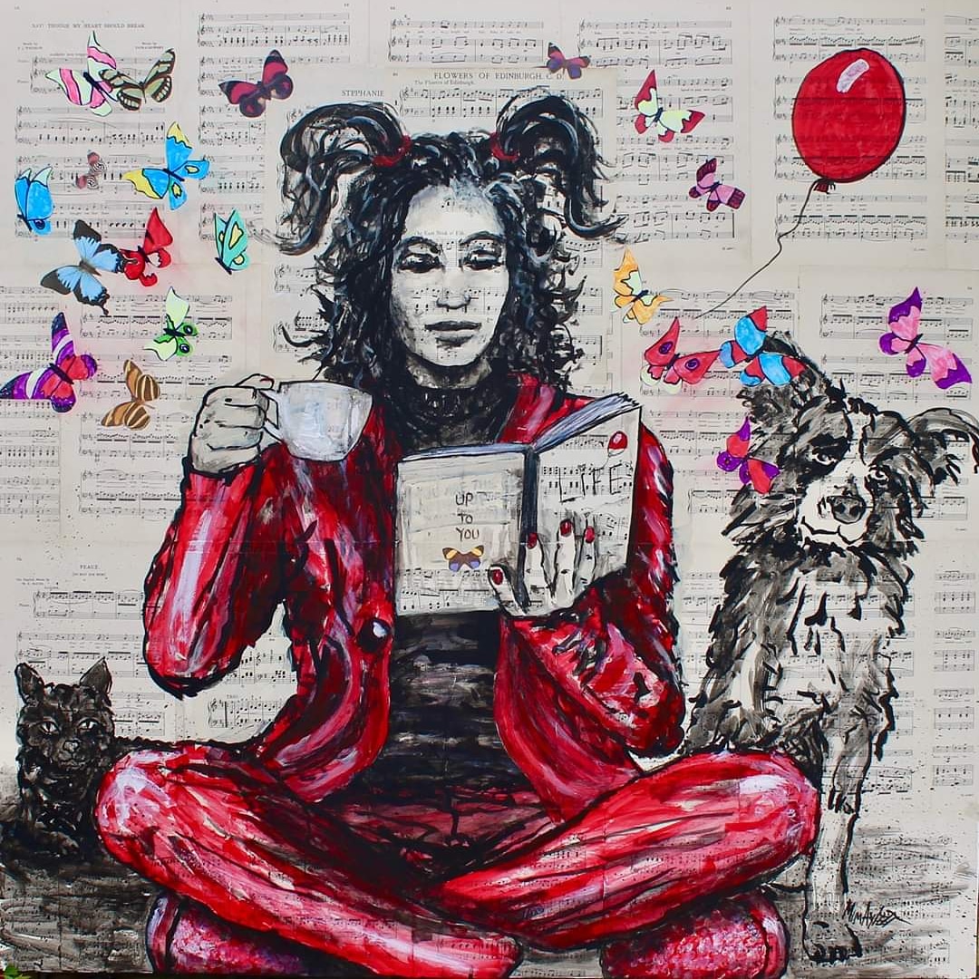 terrace_gallery's tweet photo. This inspiring work in acrylic and gesso on manuscript paper on box canvas was submitted for our #KeepCalmandCreate campaign by @mimaylett
#lockdown2020
#creativecampaign
#painting
#arttherapy
#smallgallery
#penryn
#cornwall https://t.co/HoZJrC62bR