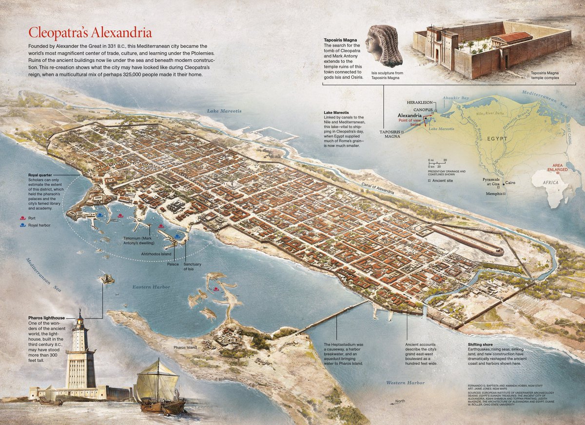Founded by Alexander the Great in 331 BC, Alexandria was one of the most prosperous cities in the ancient world. It also became the leading cultural center of the world, home to people of different religions and different philosophies*THREAD