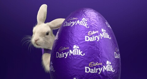 2.Another thing I noticed last Easter was the change of slogan from "A glass and a half of full cream dairy milk in every 200g block" to " there's a glass & a half in everyone".Also the use of the white rabbit.  #QAnon