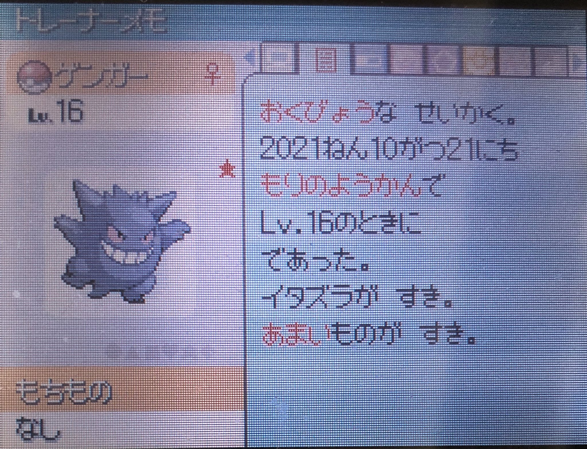 ピカモド もりのようかん産色ゲンガー確保 乱数調整 ポケモンdp T Co Ehsj2tichg Twitter