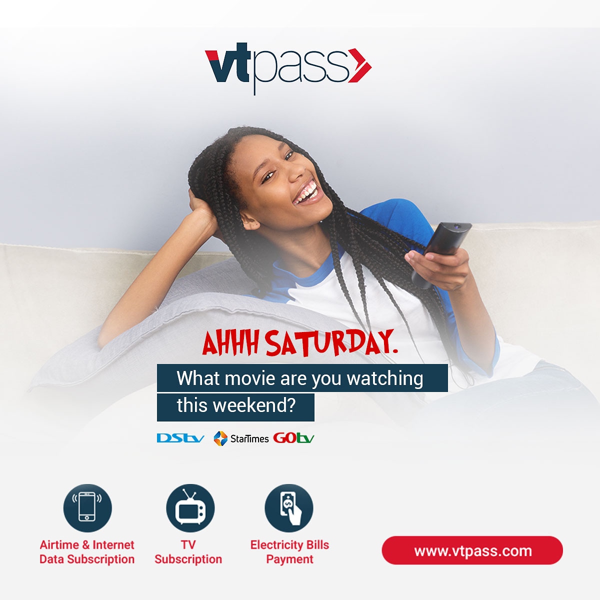 😎Saturday Things...🎧
#vtpass #onlinepayment #tvsubscription #electricitypament #banktransfers #likeforlikes #followforfollow