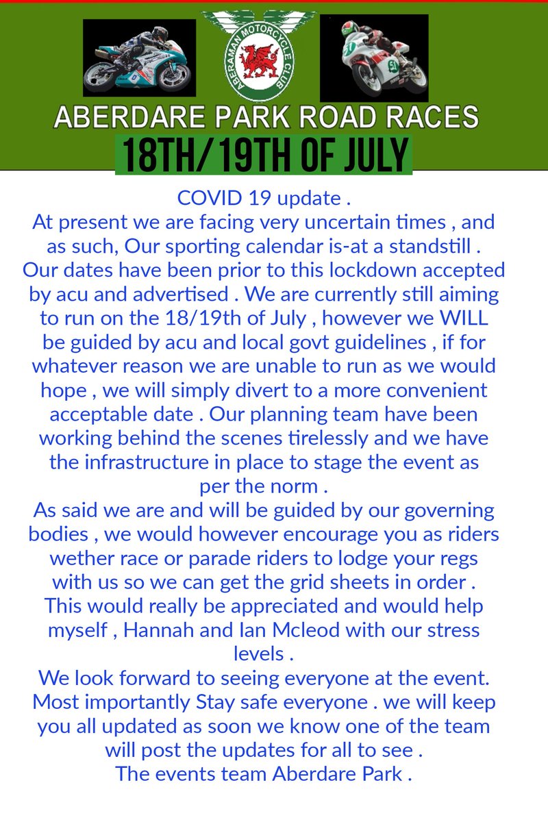 Aberdare Park Road Races (@ParkRaces) on Twitter photo 2020-05-16 10:14:17