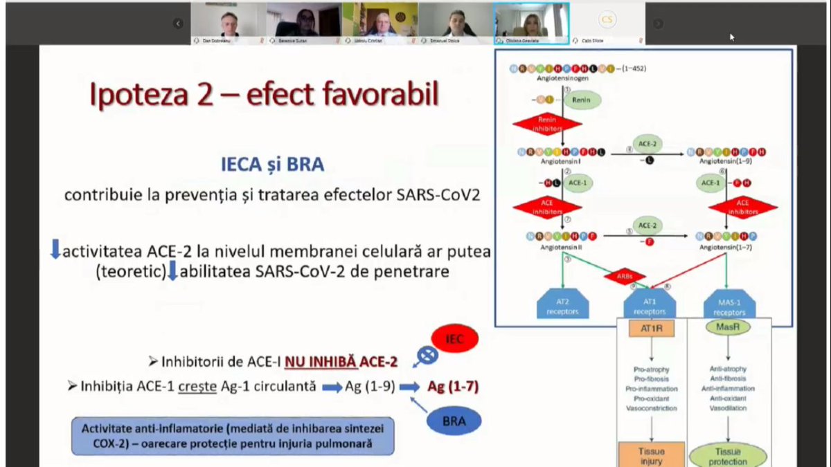 SRCCardio's tweet photo. Tratamentul cu inhibitori ai sistemului renina-angiotensina-aldosteron în infecția cu SARS-CoV-2 ~ Dr. @OlivianaDg 
#CNP #ROCardio https://t.co/4D7CRqCKTp