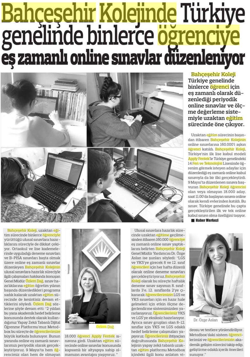 ‘’Bahçeşehir Kolejinde Türkiye genelinde binlerce öğrenciye eş zamanlı online sınavlar düzenleniyor’’ | (Kahramanmaraş Manşet)

#bahçeşehirkoleji 
#uzaktaneğitim