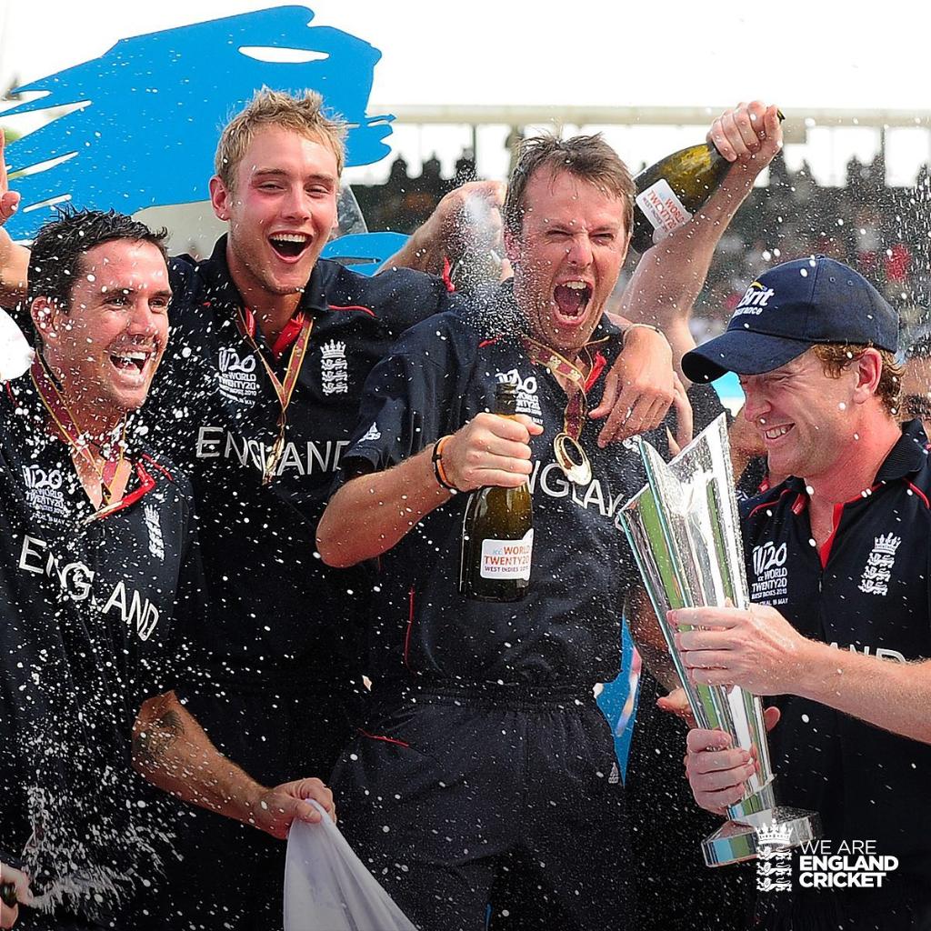englandcricket's tweet photo. 🔟 years ago #OnThisDay, we won our first men's global cricket trophy with victory in the ICC World T20 Final! 🏆 https://t.co/kn2gu40ADi