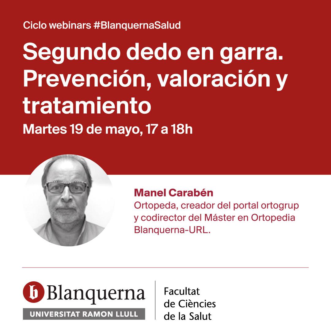 Ja tenim en marxa el 1r Webinar gratuit d'Ortopedia 🦾🦾
🗓️ Día 19 de Maig a les 17h 🕔
Esteu tots convidats.
Inscripcions aquí 👇 serveis.blq.url.edu/crmwebforms/We…