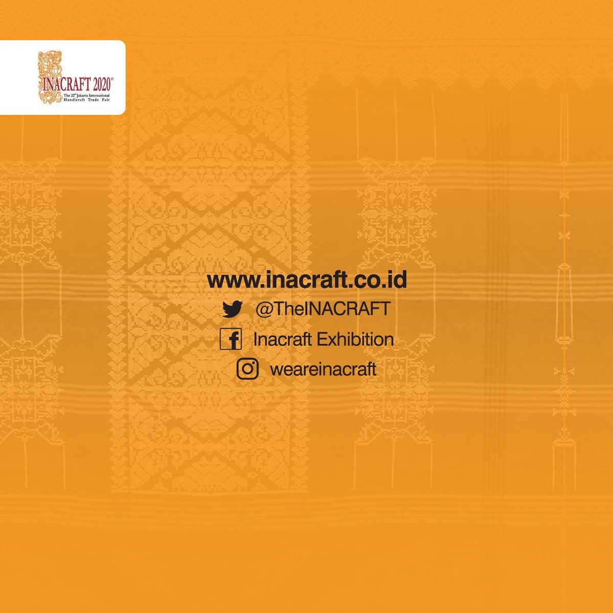 (1/3) Ikuti informasi terkini mengenai pameran kerajinan INACRAFT 2020 di media daring kami yang ada di atas.
#INACRAFT2020 #INACRAFT22nd
#TheBeautyinDiversities
#TheLightofAceh