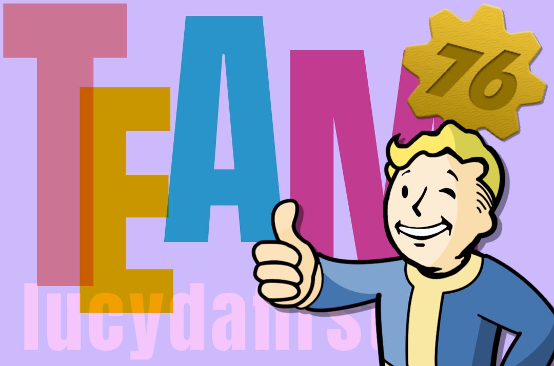 lucydafirst's tweet photo. ππΌβI rather be burdened than brokeβ - Fallout 76 with the team tomorrow (pc) π¬ our secretary, Ciara just got the game too!πΈπ»#fordateam #teeam #twitchtv #goteam #fallout76 #fallout https://t.co/YXeHGTkPIo