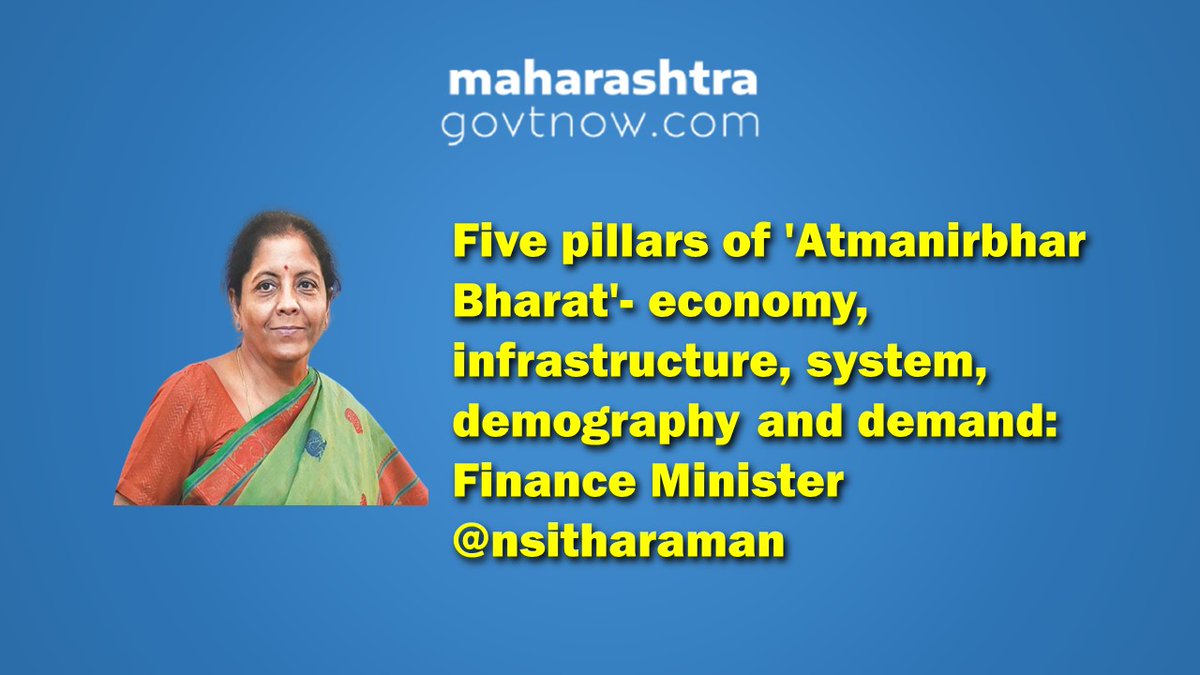 MahaGovtNow's tweet photo. We need to prepare for tough competition: Finance Minister @nsitharaman's fourth briefing on the economic package.#EconomicPackage #AatmaNirbharBharatLIVE Updates Down pointing backhand indexhttp://maharashtragovtnow.com/ https://t.co/0SmRBAgB9h