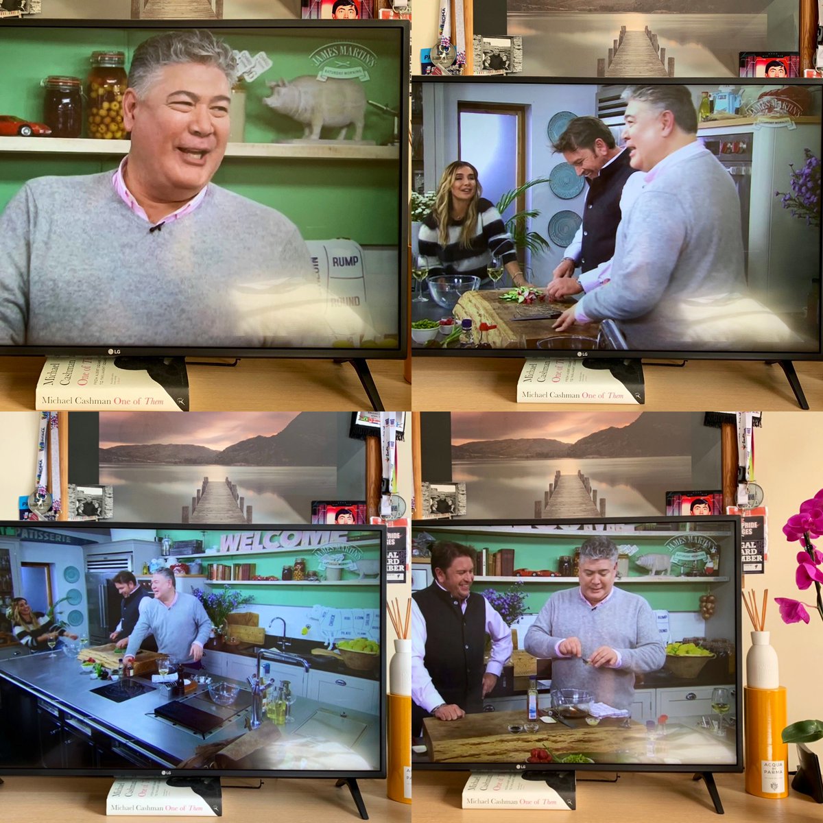 ryantatkin's tweet photo. Wonderful to see a familiar face @Jonathan_Phang on @ITV this morning cooking with @jamesmartinchef with guest @LouiseRedknapp. Loved the laughter and banter. #eggboiling #chef #LGBT 👨‍🍳❤️🏳️‍🌈 https://t.co/feb2B3ksMZ