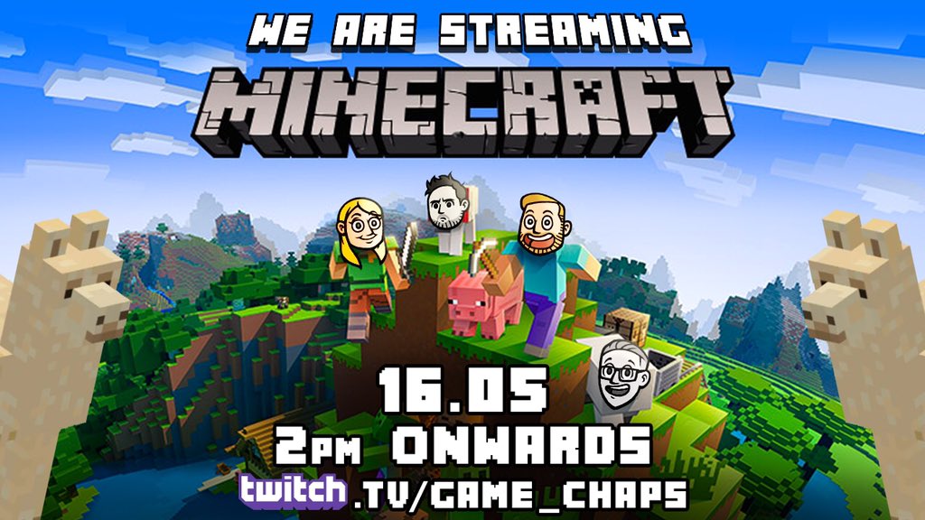 TheGameChaps's tweet image. Happy Saturday Streaming everyone! 😘🎮😘 More Minecraft from us today - including birthday celebrations and Llama naming ceremonies! 🦙🎂

Please do stop by and share a drink with us 🍻 Twitch.tv/game_chaps

#minecraft #twitch #saturdaystream #SaturdayVibes #birthdayboy
