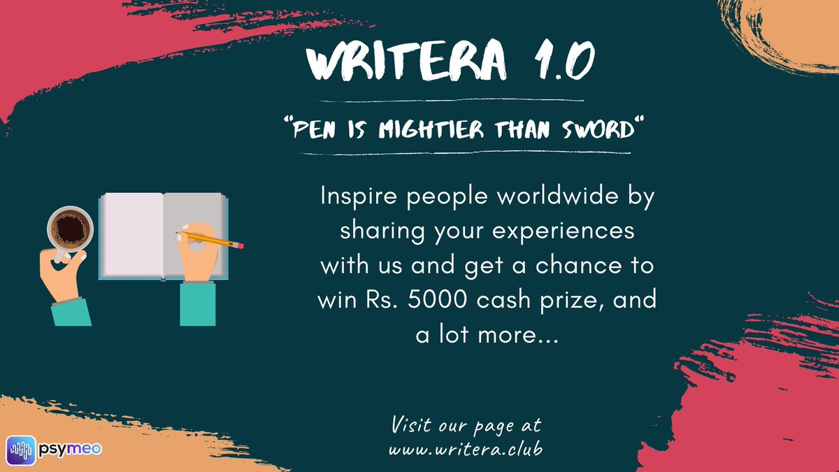 psymeo's tweet image. Be a part of the #Change...

Writer 1.0 gives you a way to share the #story of your ups and downs with the world.

Let others learn from you!

Share your #experiences and get #published.

#Quarantine #boredathome #writingprompt #writing #students #collegeboard #college #event